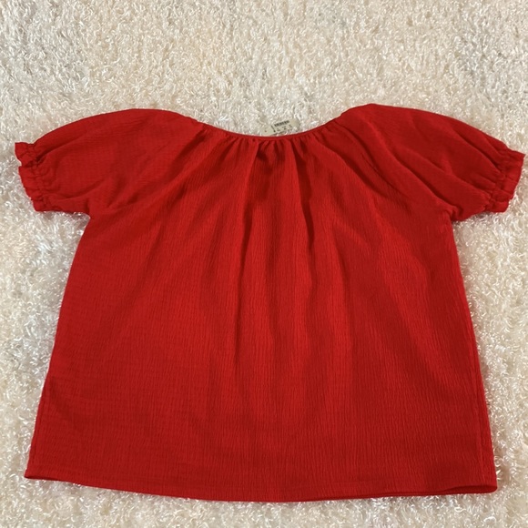 Madewell puffy sleeve red top size XS - Picture 2 of 15
